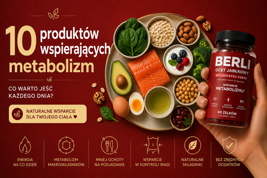 10 produktów wspierających metabolizm. Co jeść, aby wspierać prawidłowy metabolizm?