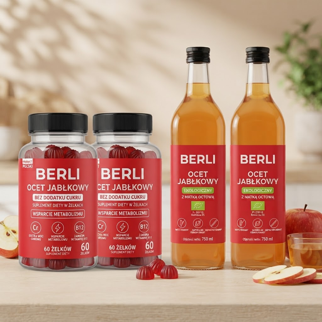 BERLI | Zestaw Żelki + BIO Ocet Jabłkowy – 2 zestawy