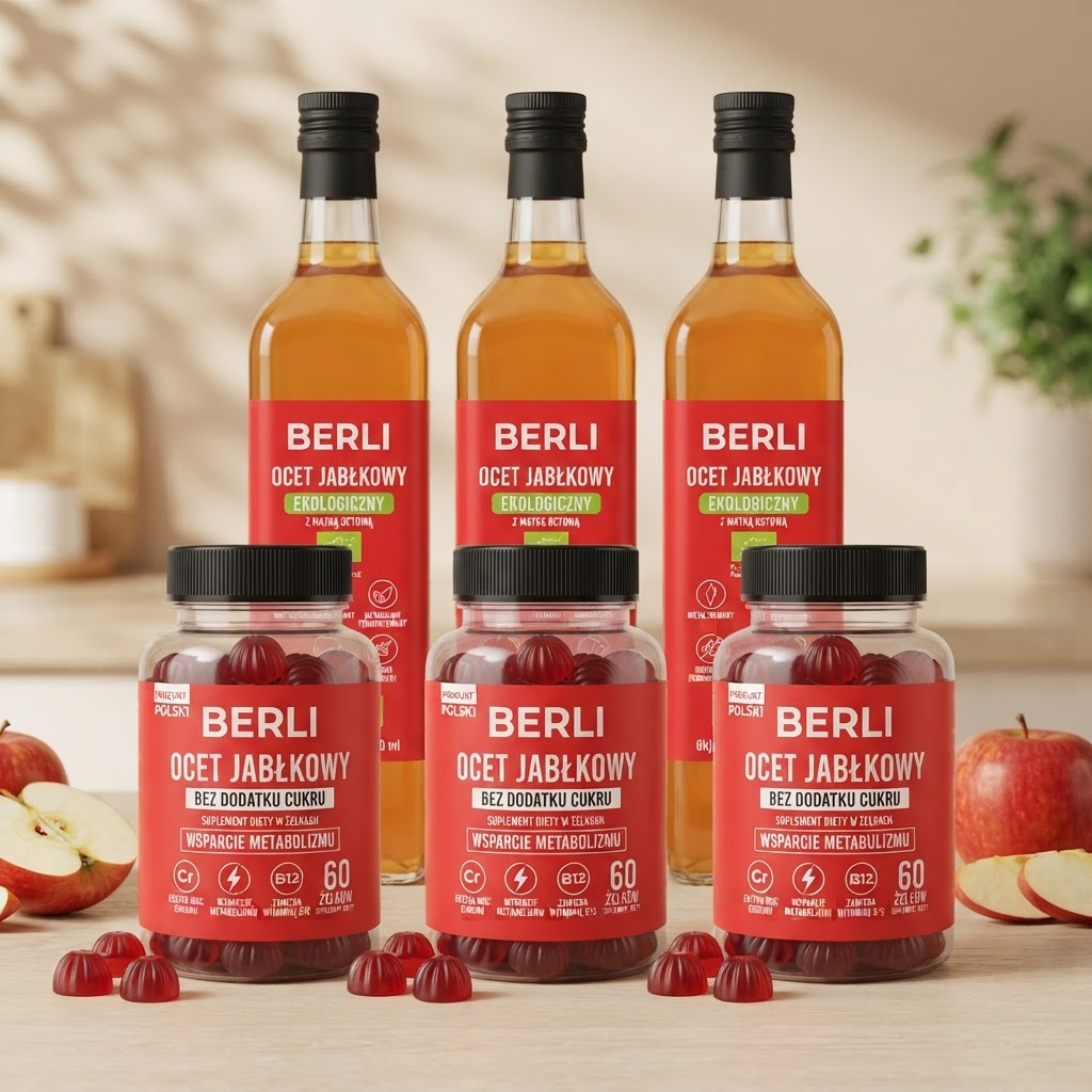 BERLI | Zestaw Żelki + BIO Ocet Jabłkowy – 3 zestawy
