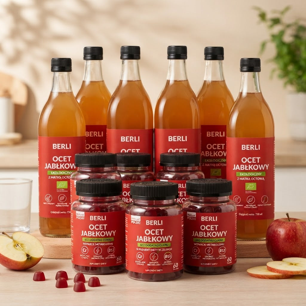 BERLI | Zestaw Żelki + BIO Ocet Jabłkowy – 6 zestawów
